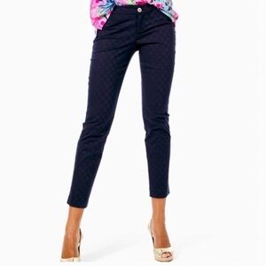 Lilly Pulitzer Kelly Skinny Ankle Pants True Navy 8